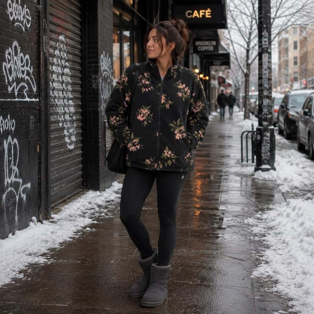 Woolrich x Target Floral Zip-Up Fleece Jacket